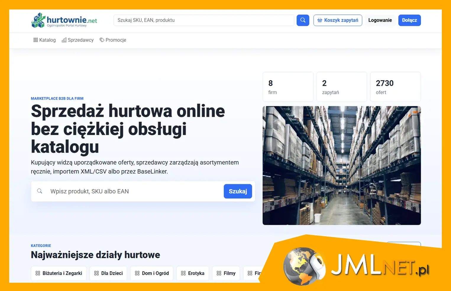 Skrypt Bazy Hurtowni - portal marketplace B2B / RWD / PWA
